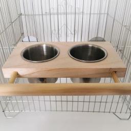 Caixa De Alimentação De Pássaro De Aço Inoxidável Com Portador, Gaiola Pendurada Talheres, Alimentação De Papagaio, Tigela De Comida, Bacia De Água, Fácil de Limpar - Image 4