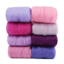 Dry feltragem agulha definida para iniciantes, artesanato DIY, lã artesanato kit, 8 cores, 80g - Image 1