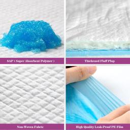 Super absorvente e à prova de vazamento descartáveis Pet Pee Pads, Dog Pee Pads, Extra Grande, Filhotes e Filhotes, 120pcs - Image 4