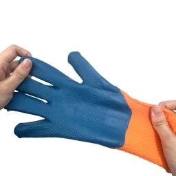 Luva protetora de látex para homens, nylon flexível ou poliéster, material de segurança profissional, 1 par - Image 2