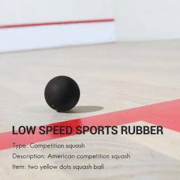 Dois-Amarelo Pontos Bola De Squash, Baixa Velocidade, Esportes Bolas De Borracha, Competição Jogador Profissional, 2 Pcs - Image 4