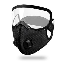 Máscara Facial de Ciclismo com Filtro Óculos Masculinos, Lavável, Reutilizável, Poeira, Bandana, Filtros de Carvão Ativado, Ciclismo, Esporte, Novo - Image 2