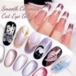 Esmalte de unha gel magnético de gato, cerâmica suave, brilhante, prata, luar, efeito olho de gato, imersão, verniz semi-permanente para arte em unhas - Image 5