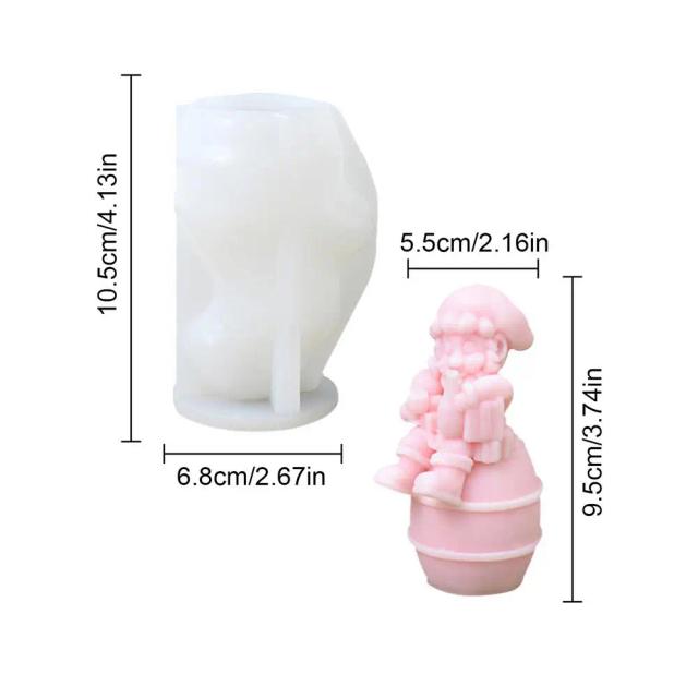 Ornamentos Temáticos de Natal em Silicone para Artesanato: Moldes e Pingentes Exclusivos para Chaveiros e Velas