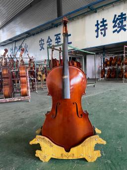 O violoncelo 4/4 é feito à mão de madeira de bordo, com padrão de pele tigre nas costas Artesanato exclusivo, requintado - Image 2