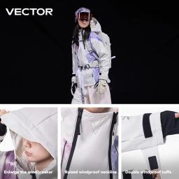 VECTOR Homens e Mulheres Splicing Esqui Top À Prova D 'Água À Prova de Vento Quente Durável Interior e Ao Ar Livre Jaqueta de Snowboard - Image 6
