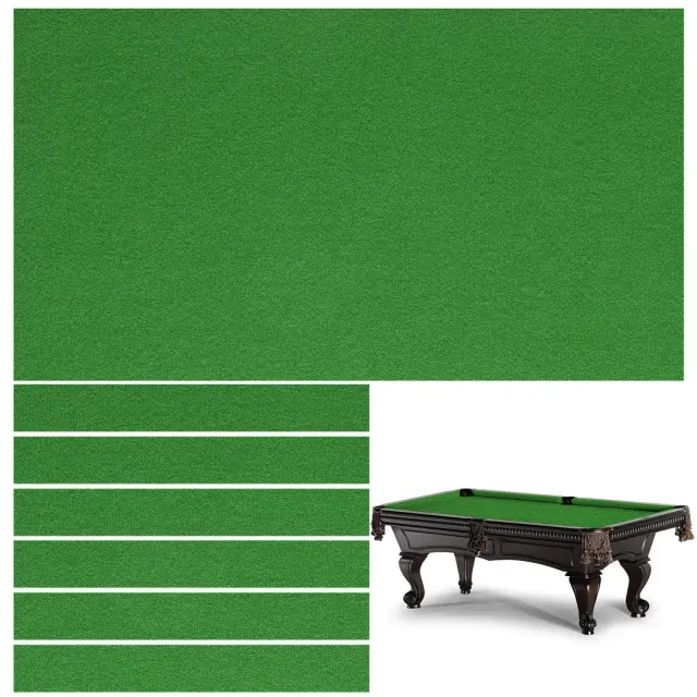 Toalha de Mesa de Bilhar Verde para 8 Pés - Feltro de Alta Performance
