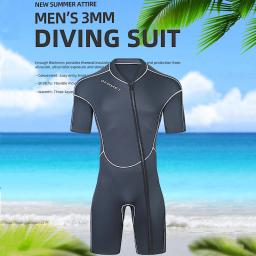 Fato de neoprene masculino, manga curta, zíper frontal, mergulho, surf, manter aquecido, novo, 1,5 m, 3m - Image 4