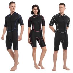 Terno de mergulho em neoprene para homens e mulheres, traje de mergulho adulto, 3mm, shorty, snorkeling, natação, surf, canoagem, 4XL - Image 2