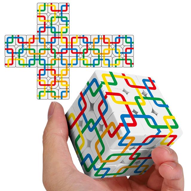 Cubo Mágico 3x3x3 Impresso UV Profissional 3D Quebra-Cabeça Suave Brinquedo para Crianças e Adultos