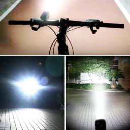 Luz dianteira do chifre da bicicleta, Lâmpadas para bicicleta com buzina elétrica, Lanterna para bicicleta, Sino do farol, 120DB - Image 2