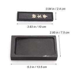 2 pçs 5 Polegada premium durável inkstone pedras de tinta tradicional chinesa com vara de tinta para caligrafia chinesa e pintura - Image 2