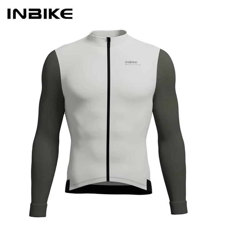 Inbike roupas de ciclismo de inverno para homens conjuntos de ciclismo de lã camisa de manga longa com bolsos calças longas de bicicleta para bicicletas de estrada - Image 1