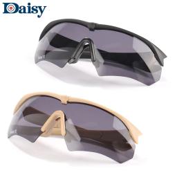 Óculos de segurança tático com lente intercambiável, Outdoor Proteção UV Goggles, Caça, Airsoft, Tiro, Caminhadas, 3 Lens - Image 2