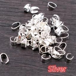50 pçs/lote stianless ferro pingente clipes pitada bail fechos fivela charme colar gancho conector para diy jóias fazendo bandeja camafeu - Image 6