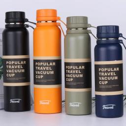 650ml 850ml 1100ml garrafa térmica dupla de aço inoxidável esporte balão a vácuo escalada ao ar livre fitness garrafa térmica chá copo isolamento - Image 2