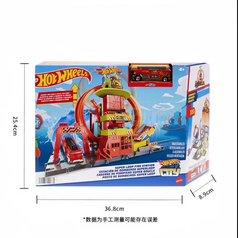 Em estoque roda quente cidade super estação de bombeiros hkx41 montanha inclinação desafio corrida reta campeonato pista competição brinquedo presente - Image 1