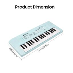 Piano eletrônico com mini teclado, Instrumento musical eletrônico para crianças, 37 teclas - Image 6