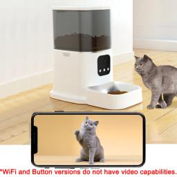 6l alimentador de gato câmera de vídeo temporização inteligente alimentador de animais de estimação para gatos cão wifi app inteligente seco autom dispensador de alimentos com gravação de voz - Image 4
