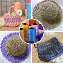 Fio De Crochet De Polipropileno Para Artesanato De DIY, Seda De Gelo, Fio De Arte, Chapéu, Boneca, Sacos De Costura, Cesta, Crochet, 1.5mm - Image 6