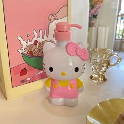 Sanrio Olá Kitty Garrafa De Sabão Dos Desenhos Animados, Garrafa De Imprensa De Desinfetante Para Mão Infantil, Refil De Gel De Banho, Modelo Kt - Image 4