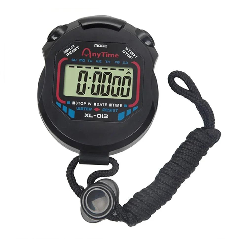 Profissional Handheld LCD Digital Sports Cronômetro, cronômetro clássico temporizador Stop Watch com corda, temporizadores impermeáveis, novo - Image 2