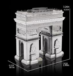 Triunfal arco-como 3d metal puzzle, corte a laser modelo kits, brinquedo diy para crianças - Image 3