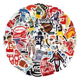 Americano NFL Sports Adesivos, Futebol Adesivos, Rugby Graffiti, Telefone DIY, Laptop, Copa da água, Bagagem do carro, Brinquedos, 55 Pcs, 110Pcs - Image 3