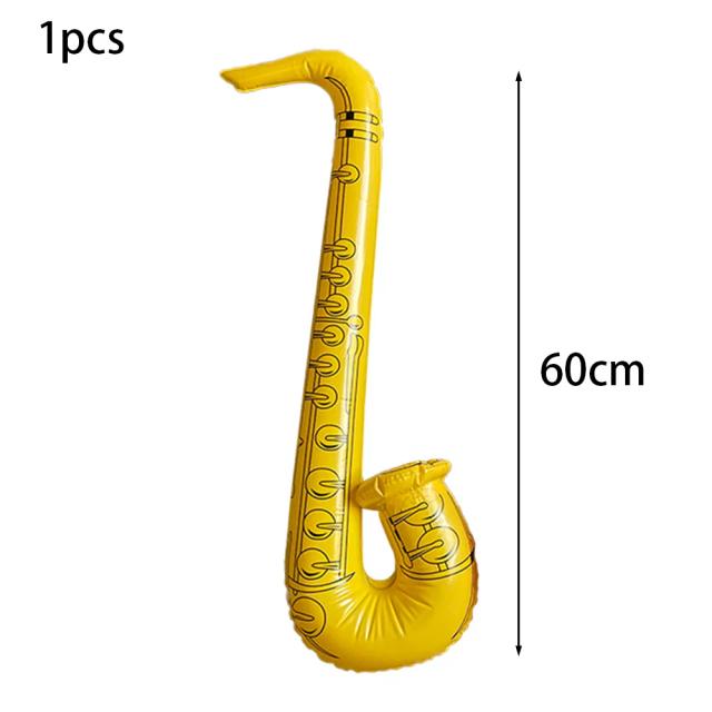 Balões Infláveis de Saxofone para Decoração de Festas Infantis Temáticas de Música dos Anos 80 e 90