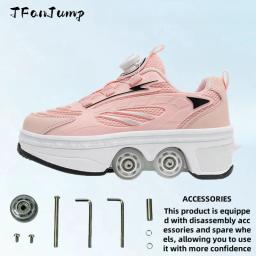Sapatos de patins de deformação, patins de 4 rodas de fileira dupla, tênis com rodas, dupla finalidade - Image 6