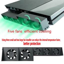 Inteligente Turbo Controle de Temperatura Cooling Cooler, USB, 5-Ventilador para Sony Playstation, PS 4 Pro, PS4 Pro, Ventilador de radiação - Image 1