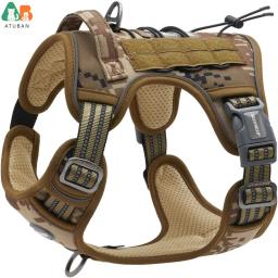 Arnês tático para cães, sem puxar, ajustável Pet Harness, reflexivo K9, treinamento de trabalho, fácil controle, colete pet - Image 1