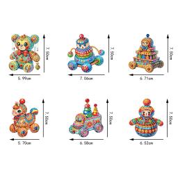Ímã de geladeira Forma especial para Artesanato DIY, Arte Acrílica Ímãs, Pintura Diamante, Decalques Geladeira, Presente Party, Cute Girls, 6Pcs - Image 6