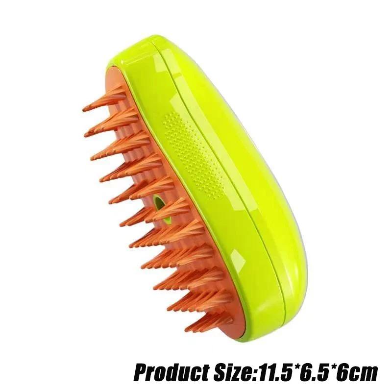 USB Rechargeable Massage Comb, Escova de vapor para gatos, Puppy Hair Care Supplies, Remove o cabelo emaranhado, 3 em 1 Electric Pet Brush Dog - Image 1