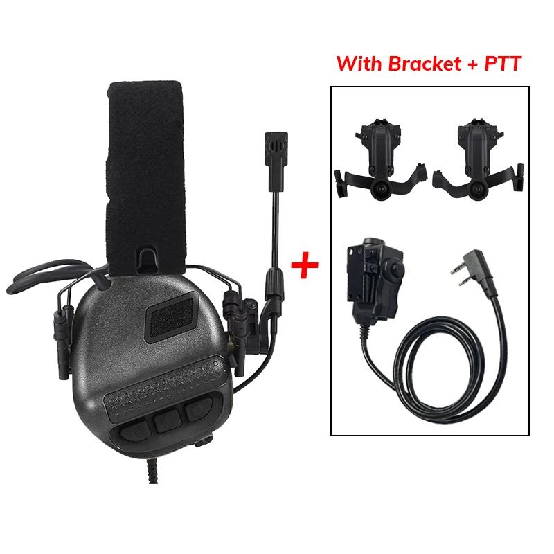 DIY Tiro Tático Fone de Ouvido com Cancelamento de Ruído com Kit de Suporte com PTT Fit OPS Core ARC e Capacete Team Wendy M-LOK - Image 1