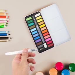 Kit multifuncional aquarela sólida, fornecimento de desenho, pincel de pintura guache, acessório conveniente de plástico para viagem infantil - Image 5