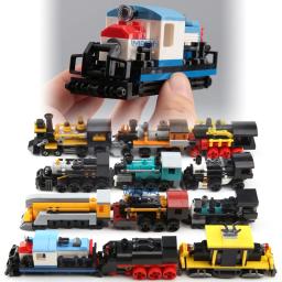 Mini Locomotiva a Vapor Retro Modelo de Blocos de Construção Revolução Industrial, Brinquedos de Tijolos Steampunk, Era, Presente do Dia das Crianças - Image 1