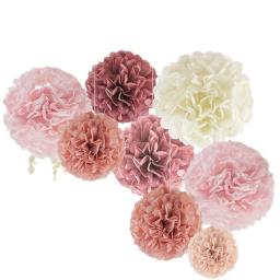 DIY Papel Pompoms Flor Guirlanda, Decoração Do Casamento, Bola De Flores De Papel, Baby Shower, Birthday Party issue, 5Pcs - Image 2