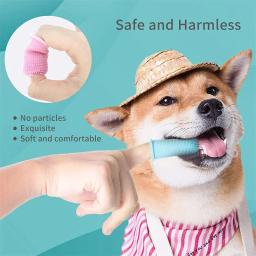 Non-Toxic Silicone Dedo Pet Toothbrush, Produtos de limpeza de dentes de cachorro, Bad Breath Care, Super macio, cão, gato - Image 3