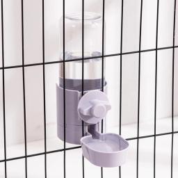 Bebedouro automático para animais, Alimentador de gaiola pendurado, Cão e gato pequenos cinza, 500ml - Image 1
