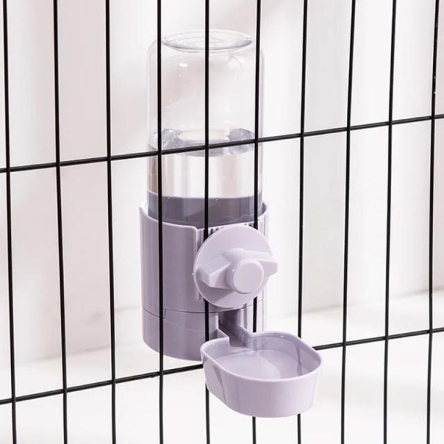 Bebedouro e alimentador automático pendurado para cães e gatos pequenos - 500ml cinza