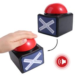 Bateria Powered Jogo Resposta Buzzer com Som e Luz Resposta, campainhas, Concurso Vermelho, o Stress Aliviar Alarme Botão - Image 3