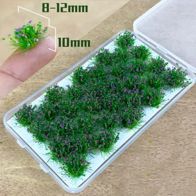 Miniaturas de Flores e Grama para Dioramas - Kit com 32 Peças para Cenários de Jardins e Mesas de Areia DIY
