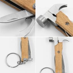 Martelo de garra portátil multi ferramentas, Martelo salva-vidas, Faca multifuncional Alicerce de aço inoxidável, Garra de emergência, Equipamento de acampamento - Image 5