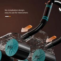 Exercitador de roda abdominal, design de seis cotovelos, roda de treino abdominal, rebote automático, antiderrapante, equipamento fitness para academia em casa - Image 2