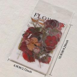 Pacote elegante adesivo floral vintage, impulsionar seus projetos DIY, Scrapbook & revistas, fácil de aplicar, decalques flor retro, 40pcs - Image 6