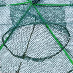 Malha para rede de pesca, gaiola dobrável com 6 furos para pegar cr, caranguejo, craw, camarão, peixes pequenos e els, armadilhas - Image 4