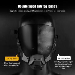 Máscara Facial Completa Respirável para Airsoft Paintball, CS Wargame, Máscara Esportiva, Removível, Dupla Face, Lente Anti-Nevoeiro, Equipamento de Proteção - Image 4