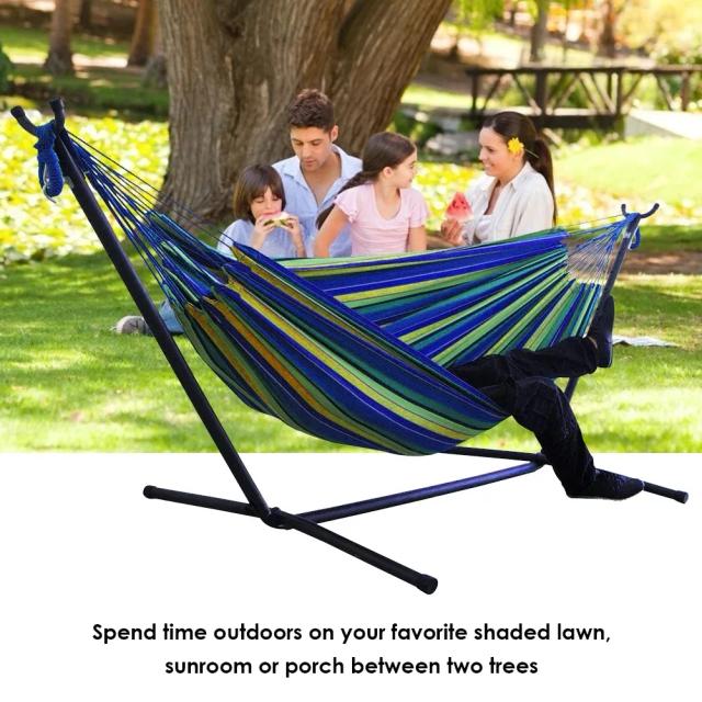 Suporte de rede portátil multifuncional para acampamento, sono e relaxamento no quintal