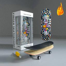 Skate de dedo profissional de madeira, brinquedos diy, parque de skate, peças tecnológicas, suporte de metal, roda de rolamento, brinquedos de mesa, presentes - Image 5